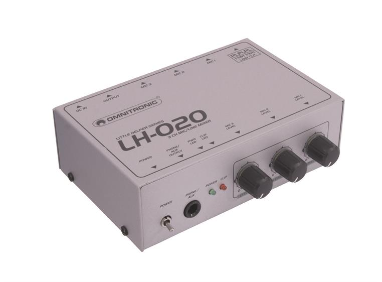 OMNITRONIC LH-020 3-channel mic mixer